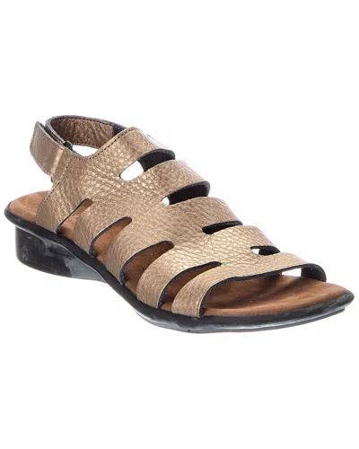 Arche Sariga Leather Sandal In Metallic