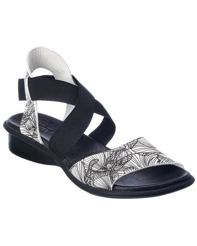 Arche Satia Leather Sandal In Black