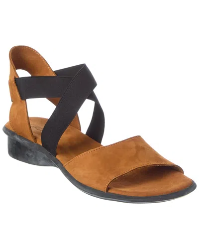 Arche Satia Leather Sandal In Burgundy