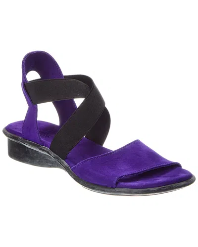 Arche Satia Leather Sandal In Purple