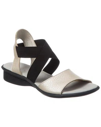 Arche Satia Leather Sandal In Silver