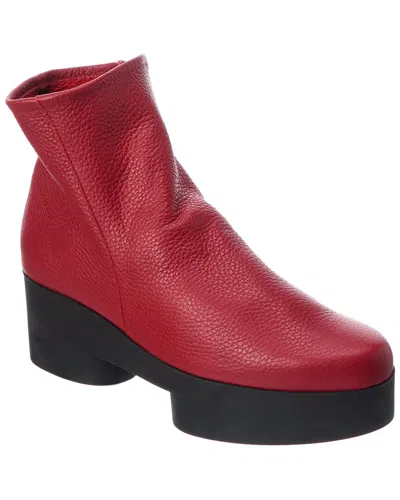 Arche Sixizz Leather Platform Bootie In Red