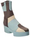 Arche Sixxya Leather Platform Boot In Multi