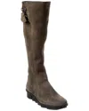 Arche Skaola Leather Knee-high Boot In Gray