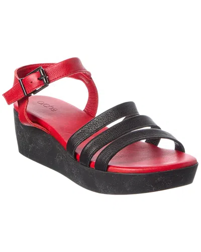 Arche Socool Leather Sandal In Red