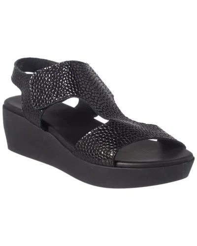 Arche Socqui Leather Sandal In Black