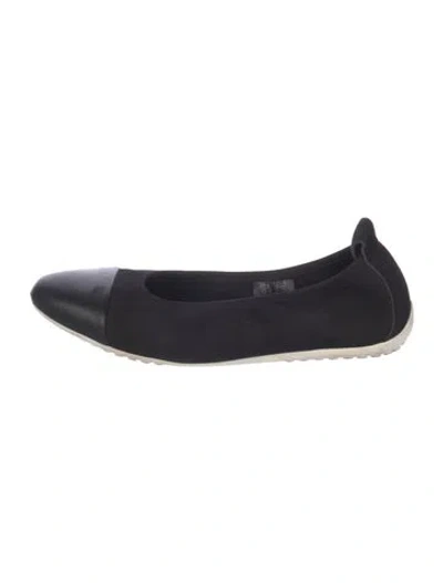 Pre-owned Arche Suede Ballet Flats In Black