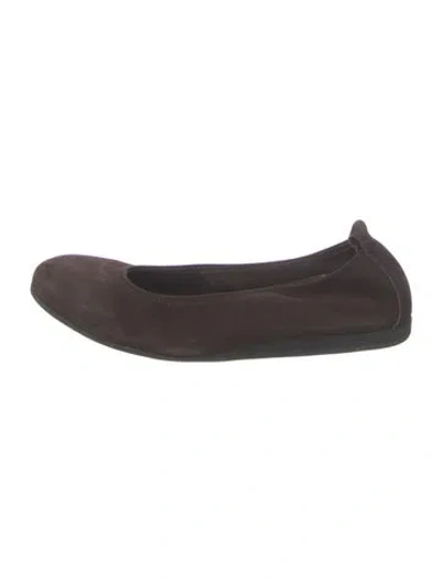 Pre-owned Arche Suede Ballet Flats In Brown