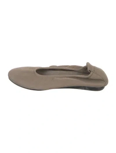 Pre-owned Arche Suede Ballet Flats In Gray