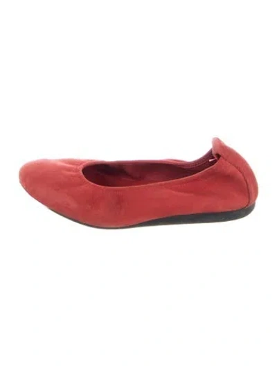 Pre-owned Arche Suede Ballet Flats In Red