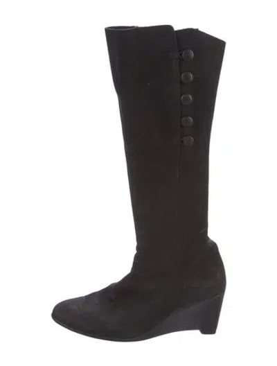 Pre-owned Arche Suede Boots In Black