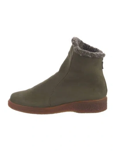 Pre-owned Arche Suede Boots In Green