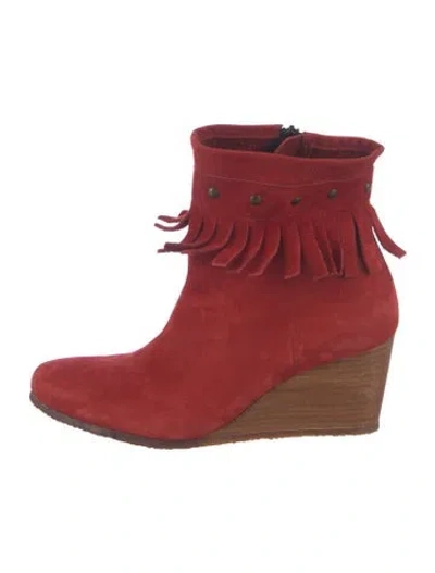 Pre-owned Arche Suede Boots In Red