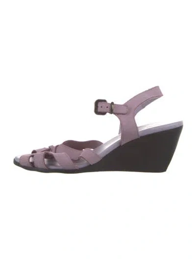 Pre-owned Arche Suede Colorblock Pattern Gladiator Sandals In Purple