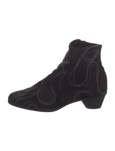 Pre-owned Arche Suede Combat Boots In Black