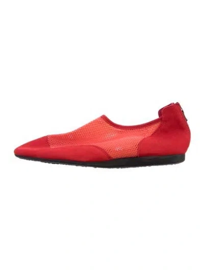 Pre-owned Arche Suede Flats In Red