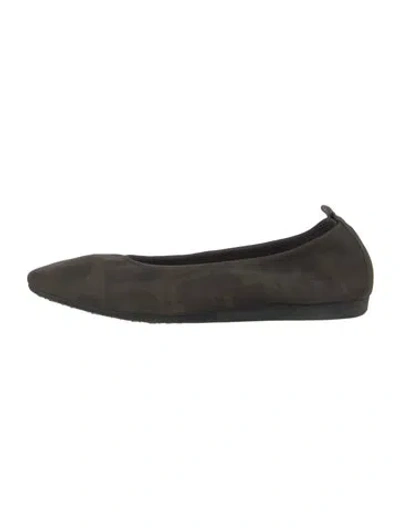 Pre-owned Arche Suede Graphic Print Ballet Flats In Grey