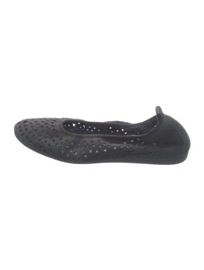 Pre-owned Arche Suede Lace Pattern Ballet Flats In Blue