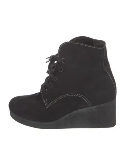Pre-owned Arche Suede Lace-up Boots In Black