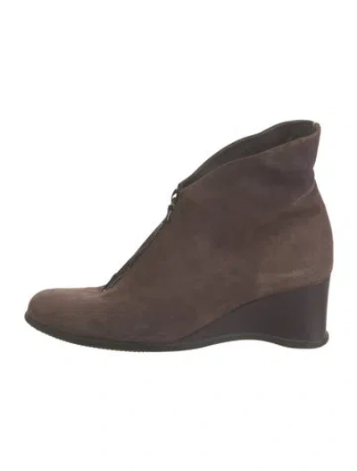 Pre-owned Arche Suede Lace-up Boots In Brown
