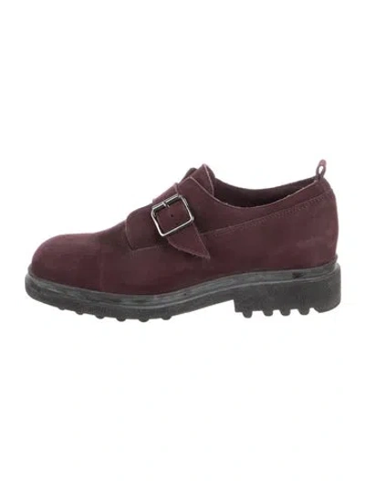 Pre-owned Arche Suede Loafer Sneakers In Burgundy