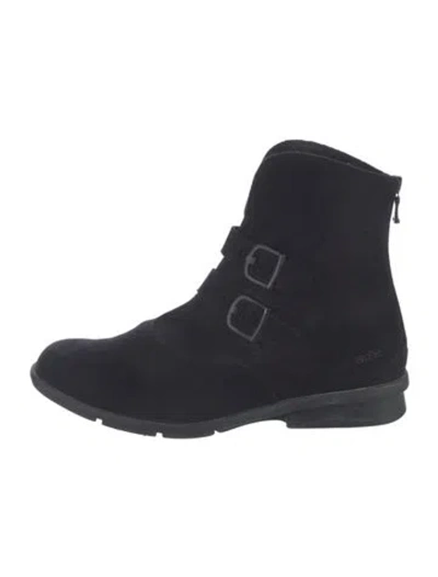 Pre-owned Arche Suede Moto Boots In Black