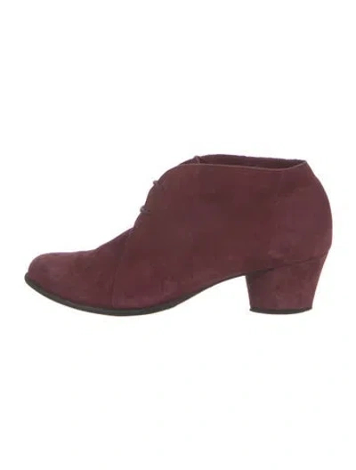 Pre-owned Arche Suede Mules In Burgundy