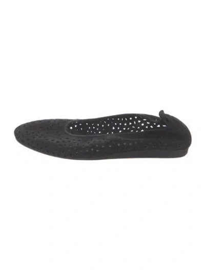 Pre-owned Arche Suede Patterned Ballet Flats In Black/blue