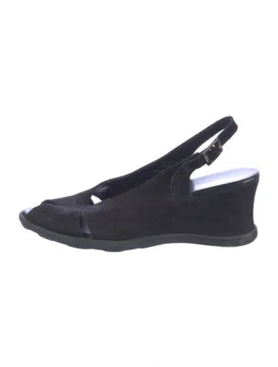 Pre-owned Arche Suede Slingback Pumps In Blue