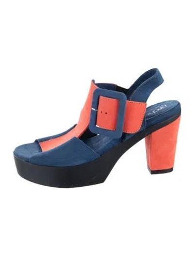 Pre-owned Arche Suede Slingback Pumps In Blue