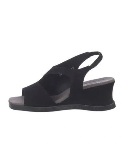Pre-owned Arche Suede Slingback Sandals In Blue