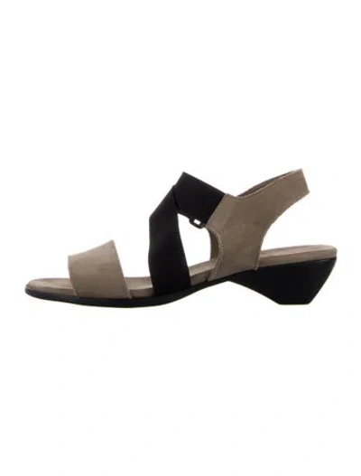 Pre-owned Arche Suede Slingback Sandals In Multi