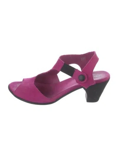 Pre-owned Arche Suede Slingback Sandals In Purple