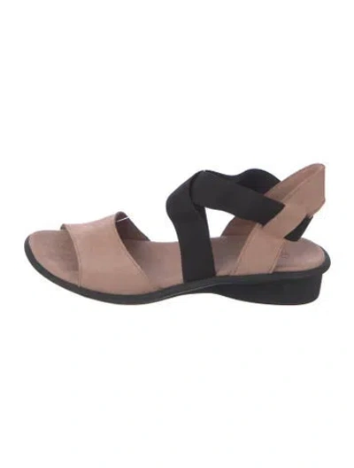 Pre-owned Arche Suede Slingback Sandals In Silver