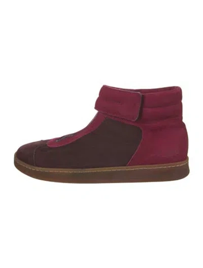 Pre-owned Arche Suede Sneakers In Burgundy