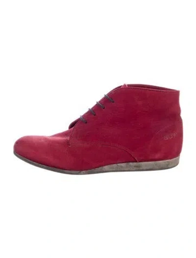 Pre-owned Arche Suede Sneakers In Burgundy