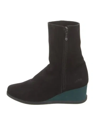 Pre-owned Arche Suede Sock Boots In Black