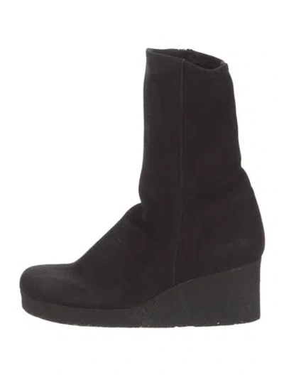 Pre-owned Arche Suede Sock Boots In Black