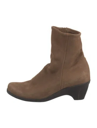 Pre-owned Arche Suede Sock Boots In Brown
