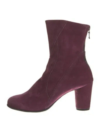 Pre-owned Arche Suede Sock Boots In Burgundy