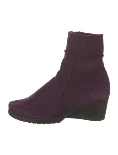 Pre-owned Arche Suede Sock Boots In Purple