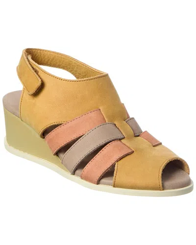 Arche Surame Leather Sandal In Yellow
