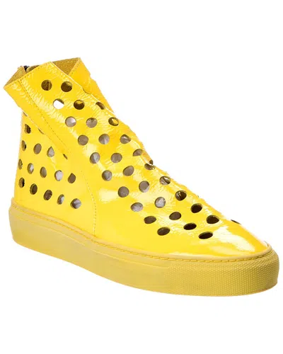 Arche Tbato Leather Sneaker In Yellow