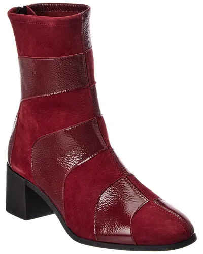 Arche Teobiz Leather Boot In Red