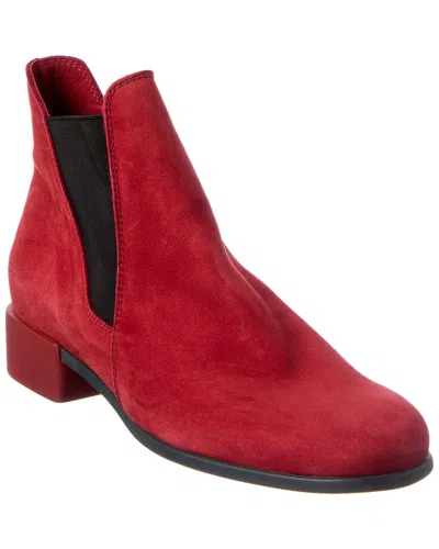 Arche Twitic Leather Bootie In Red