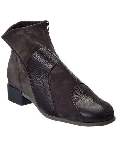 Arche Twizig Leather Bootie In Black