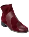 Arche Twizig Suede & Leather Bootie In Red