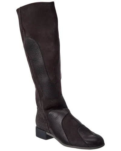 Arche Twizoo Leather & Suede Boot In Black