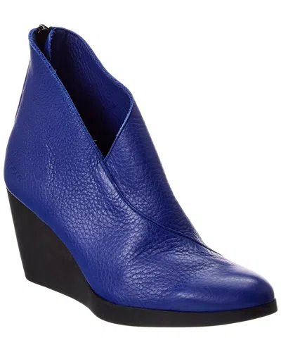 Arche Vitzo Leather Wedge Bootie In Blue