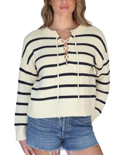 Archer Camden Sweater In White/navy